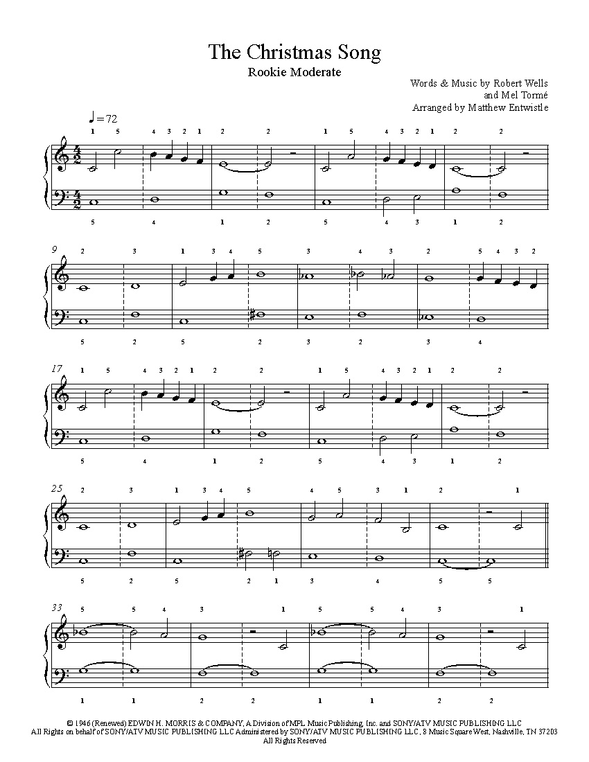 Piano Christmas Sheet Music Free Printable