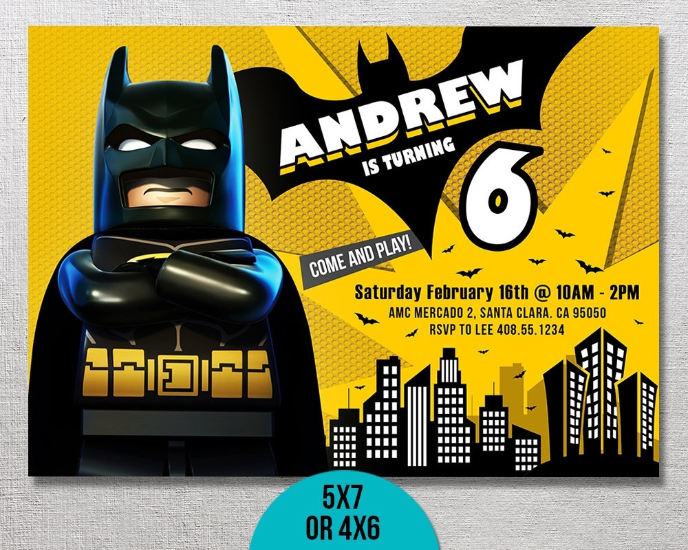 The Top 20 Ideas About Lego Batman Birthday Party Invitations - Home - Lego Batman Invitations Free Printable