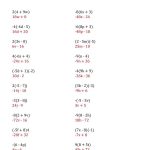 The Using The Distributive Property (Answers Do Not Include   Free Printable Distributive Property Worksheets