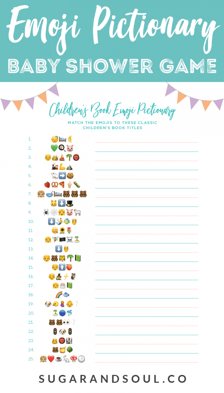 This Free Emoji Pictionary Baby Shower Game Printable Uses Emoji - What&amp;#039;s In Your Phone Baby Shower Game Free Printable