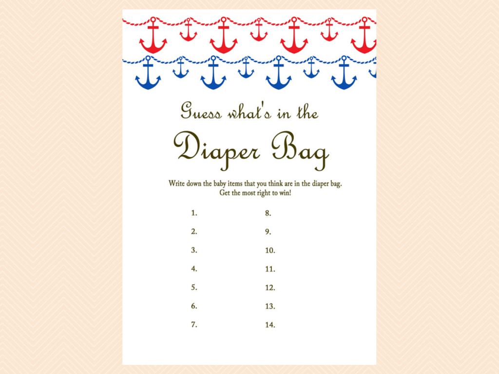 Tlc13 Archives - Magical Printable - What&amp;#039;s In The Diaper Bag Game Free Printable