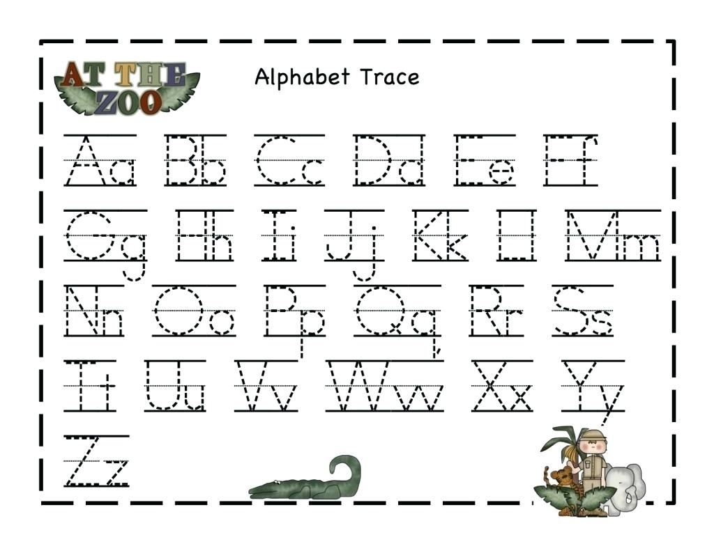 Tracer Pages Alphabet Tracer Pages A To Z Tracer Pages For Preschool - Free Printable Preschool Name Tracer Pages