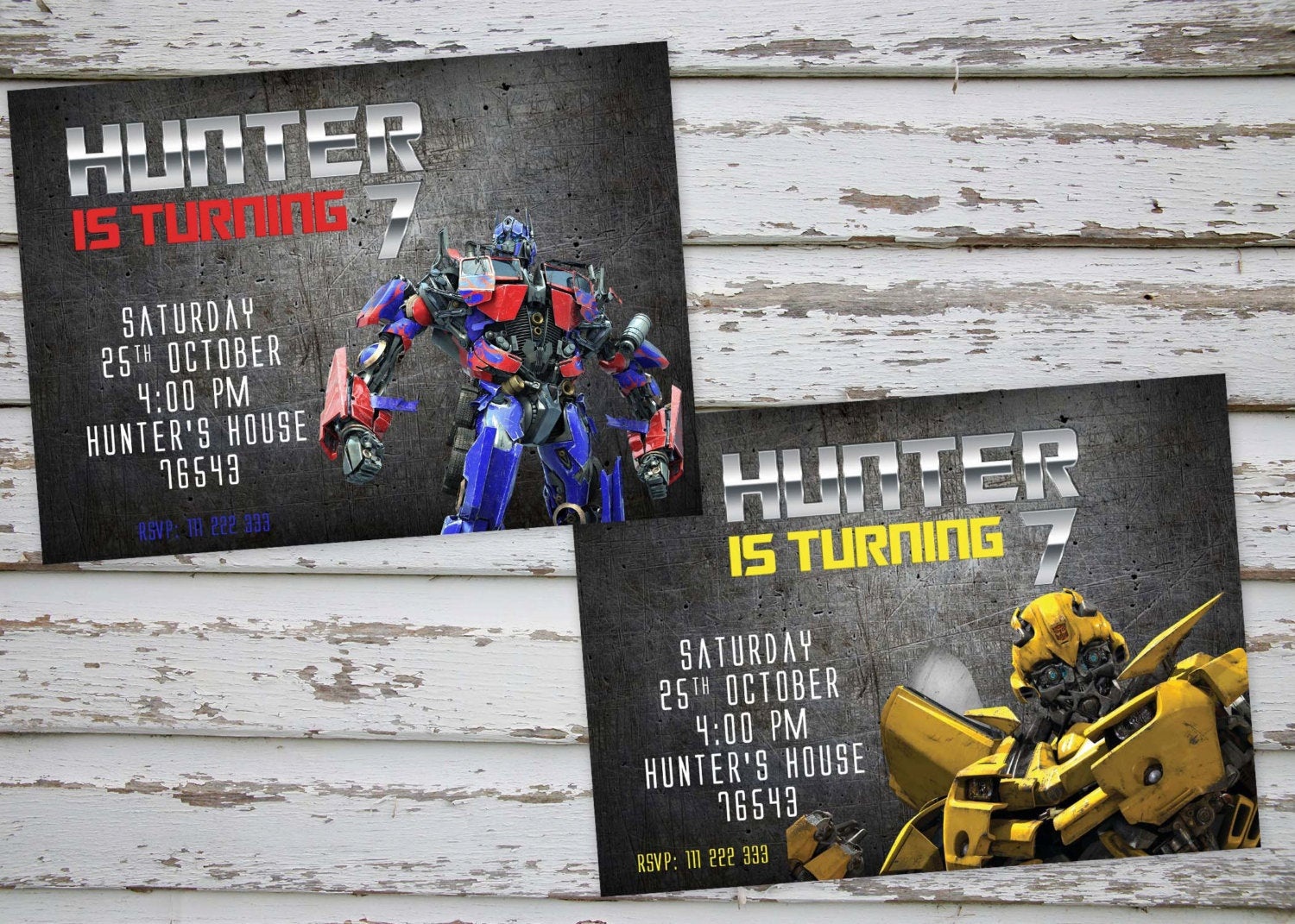 Transformers Birthday Party Invitation Optimus Prime | Etsy - Transformers Party Invitations Free Printable