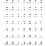Two Digit (A) Combined Addition And Subtraction Worksheet | Addition   Free Printable Double Digit Addition And Subtraction Worksheets
