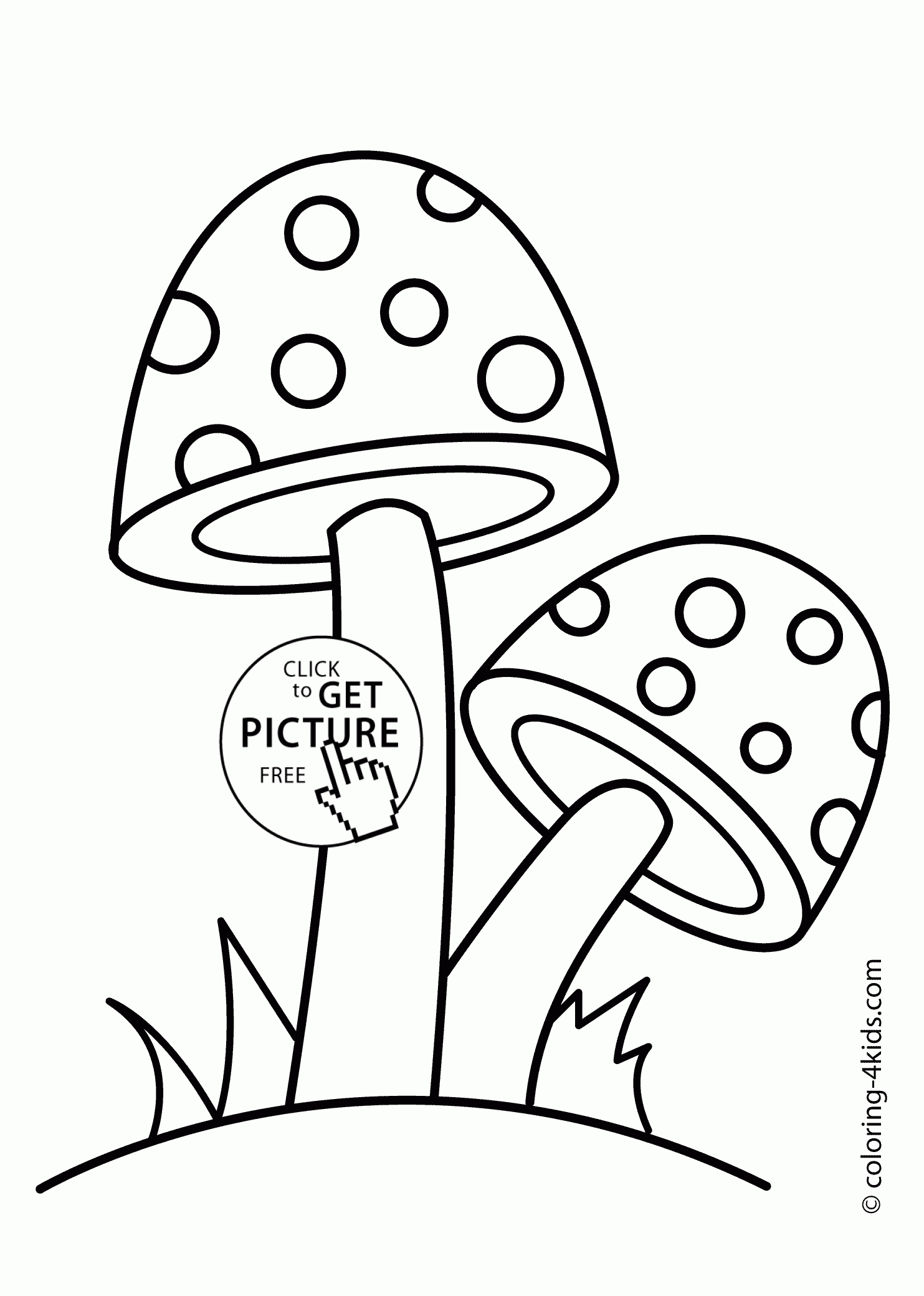 Psychedelic Mushrooms Coloring Page Free Printable Coloring Pages