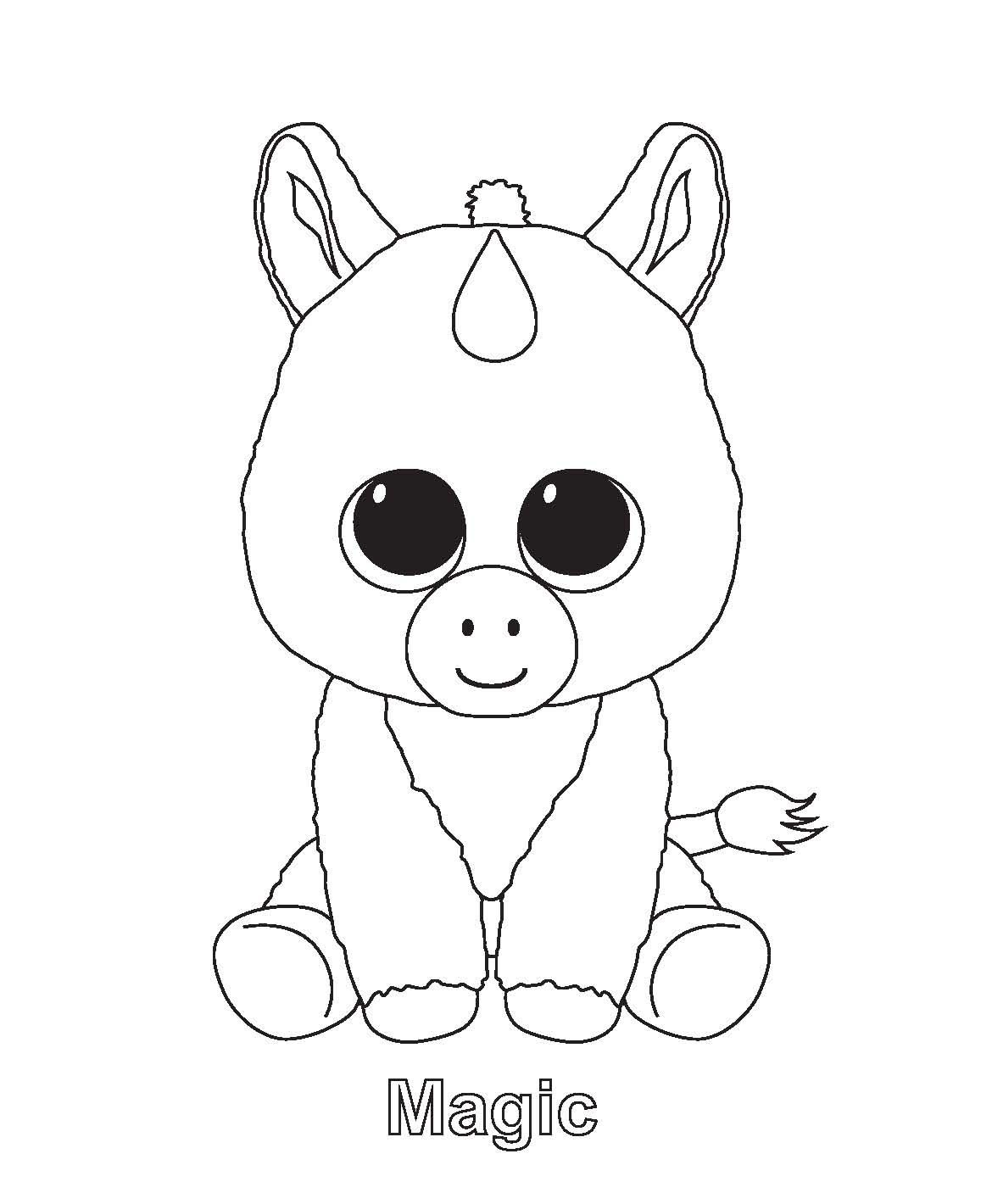 Ty Beanie Boo Coloring Pages Download And Print For Free | C's Pet - Free Printable Beanie Boo Coloring Pages