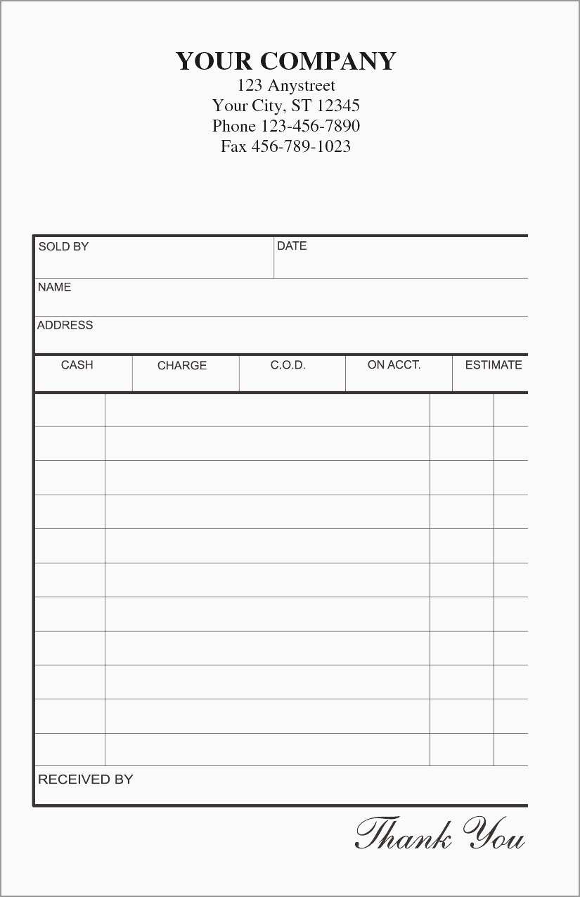 Unique Free Printable Blank Receipt Template | Best Of Template - Free Printable Blank Receipt Form