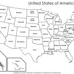 United States Map Outline Labeled Blank Map Worksheets Worksheets   Free Printable Labeled Map Of The United States