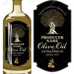 Vector Label For Extra Virgin Olive Oil With Handwritten   Free Printable Olive Oil Labels