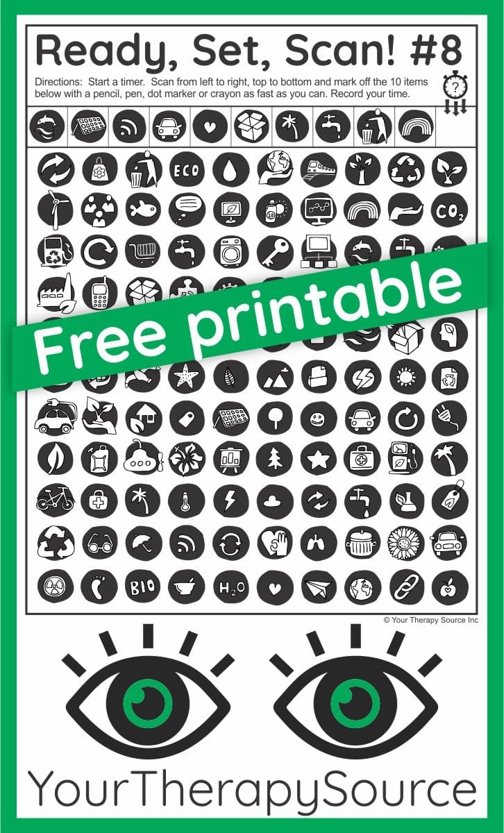 Visual Scanning Activities - Free Printables And Ideas - Your - Scan To Enter Sign Printable Free
