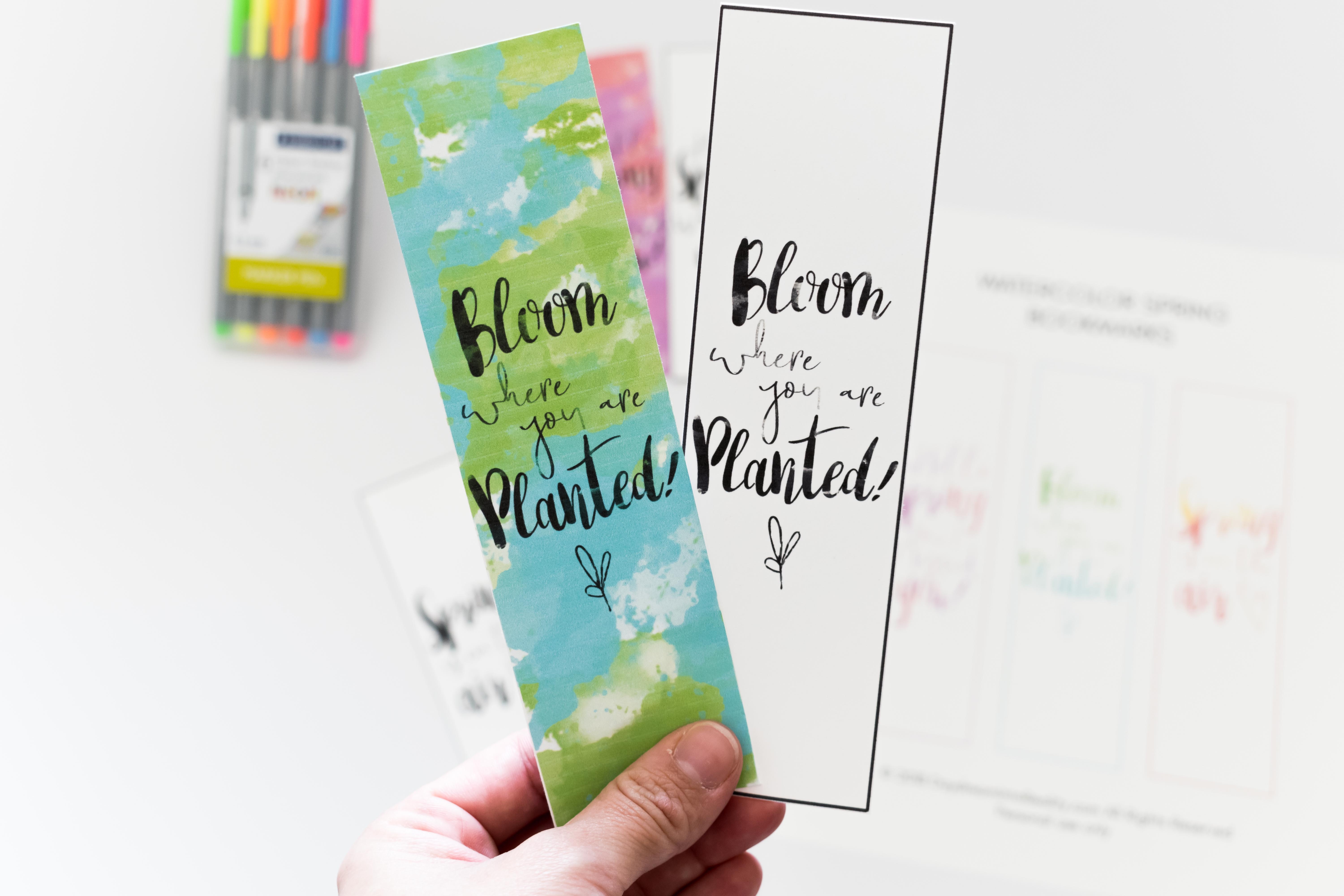 Watercolor Spring Bookmarks Free Printable - Free Printable Baby Bookmarks
