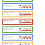 We Appreciate You Tags Rainbow | Miscellaneous | Volunteer   Free Printable Lifesaver Tags