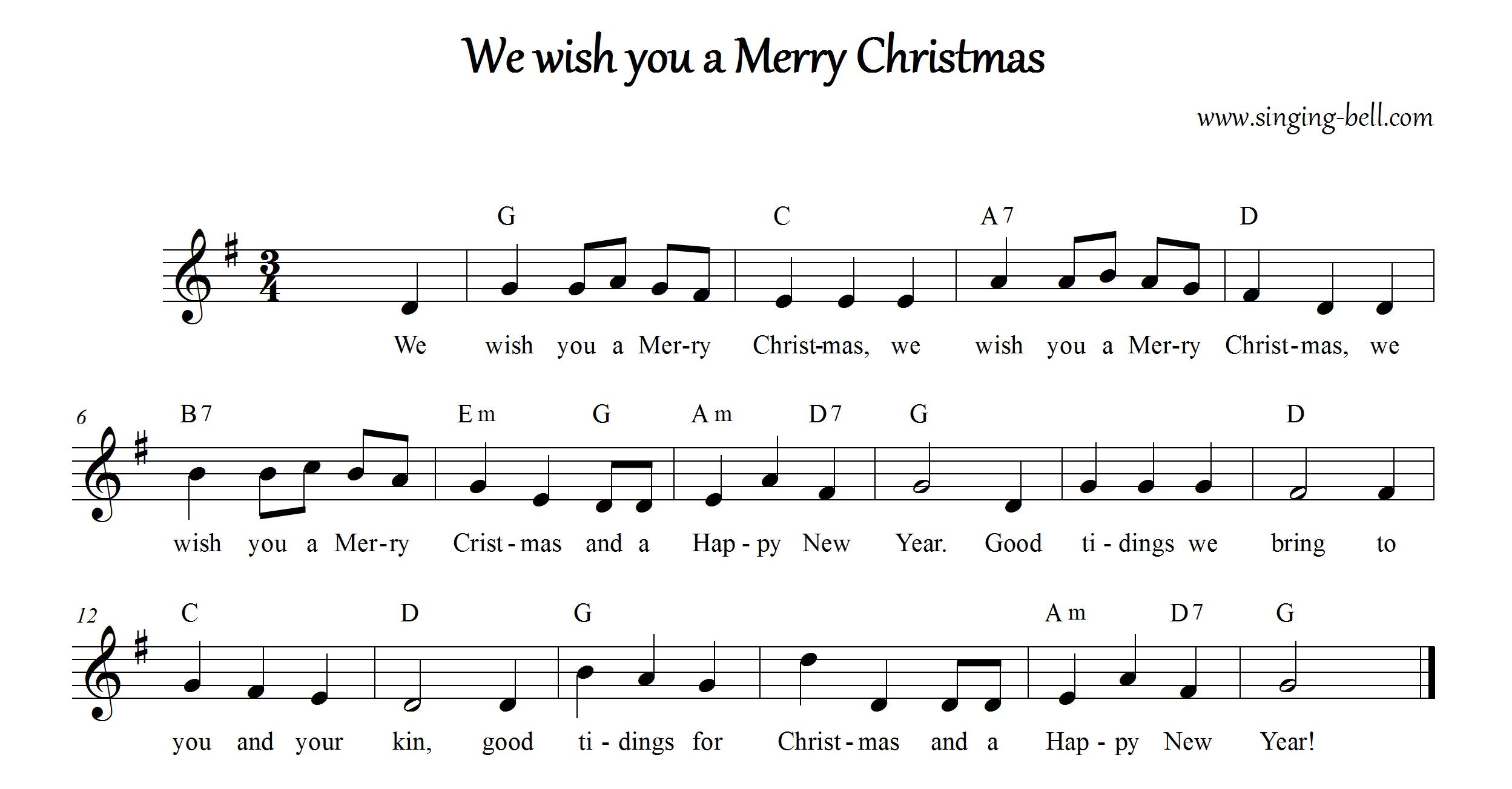 We Wish You A Merry Christmas | Karaoke Carols For Kids - Free Printable Lyrics To Christmas Carols