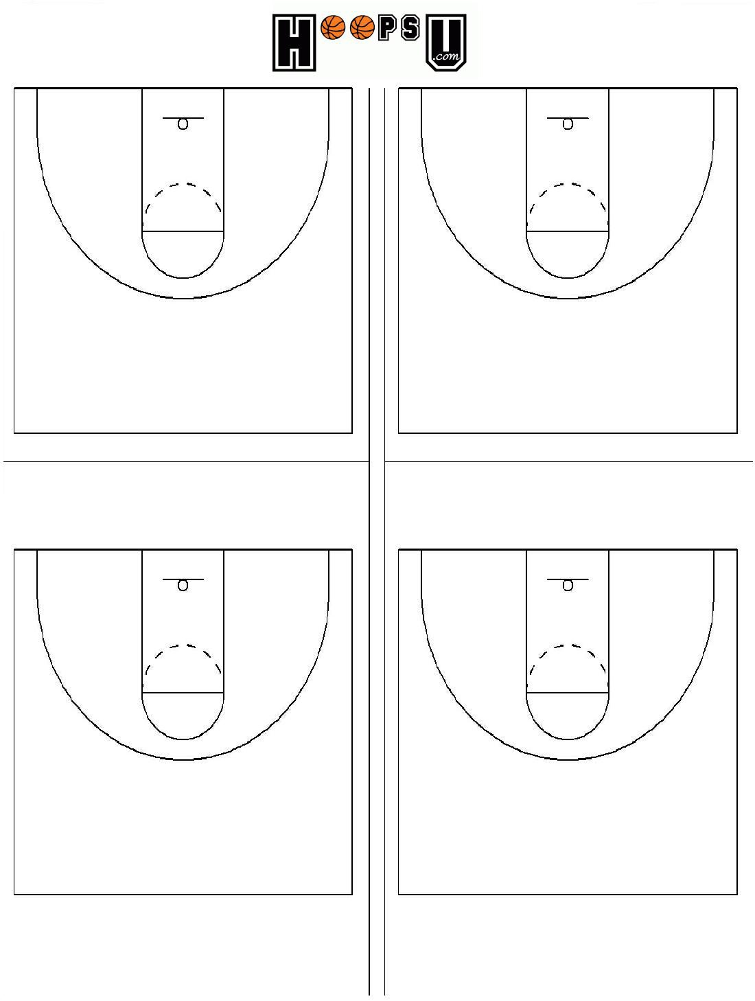 Printable Half Court Basketball Diagram Printable World Holiday