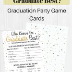 Who Knows The Graduate Best   Graduation Party Game Cards   25 Count   Free Printable Graduation Party Games