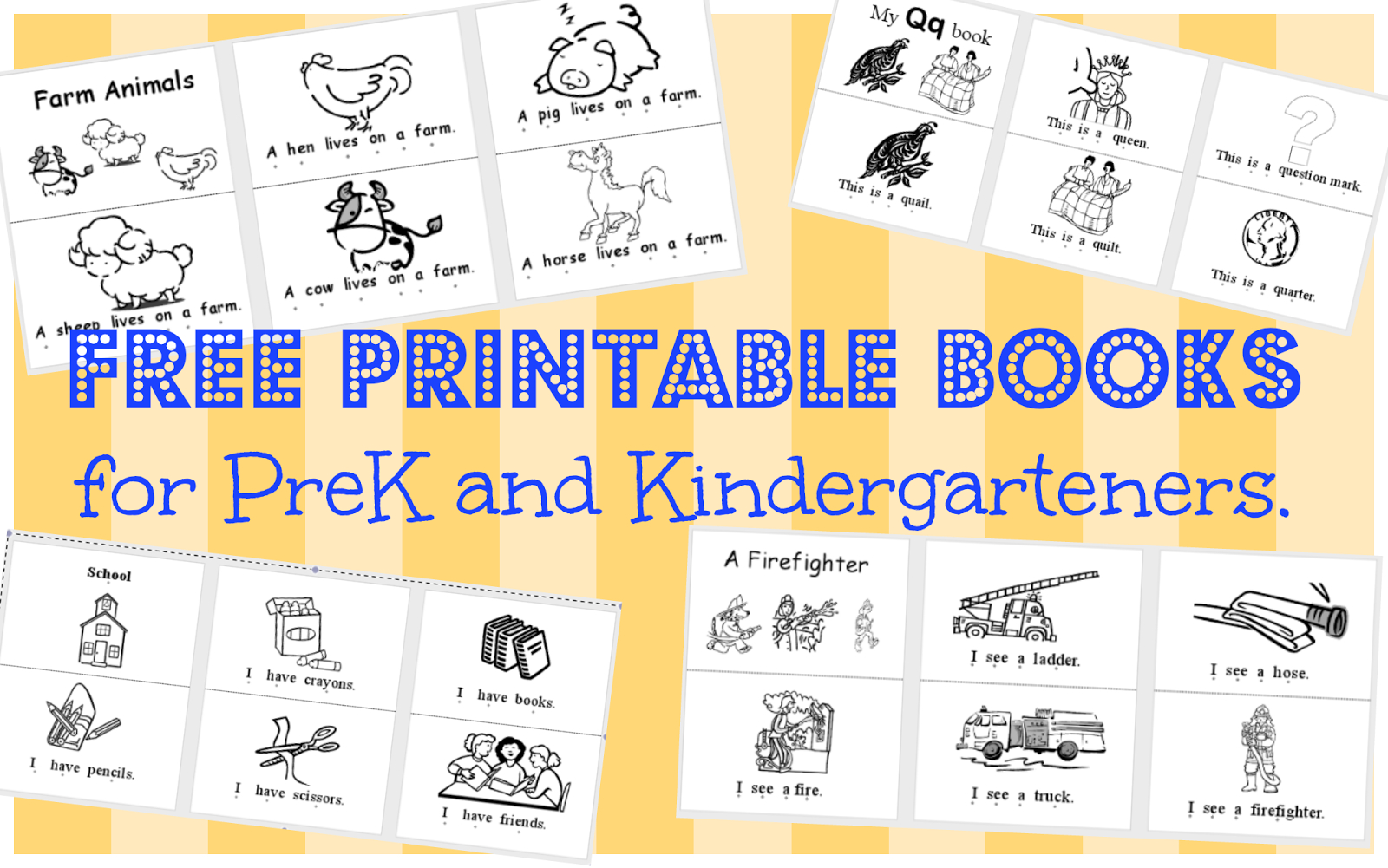 Wild Rumpus School House: *printable Books (Pk-K) - Free Printable Story Books For Kindergarten