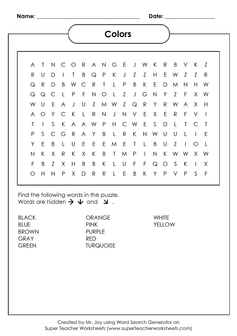 Word Search Puzzle Generator - Word Find Maker Free Printable