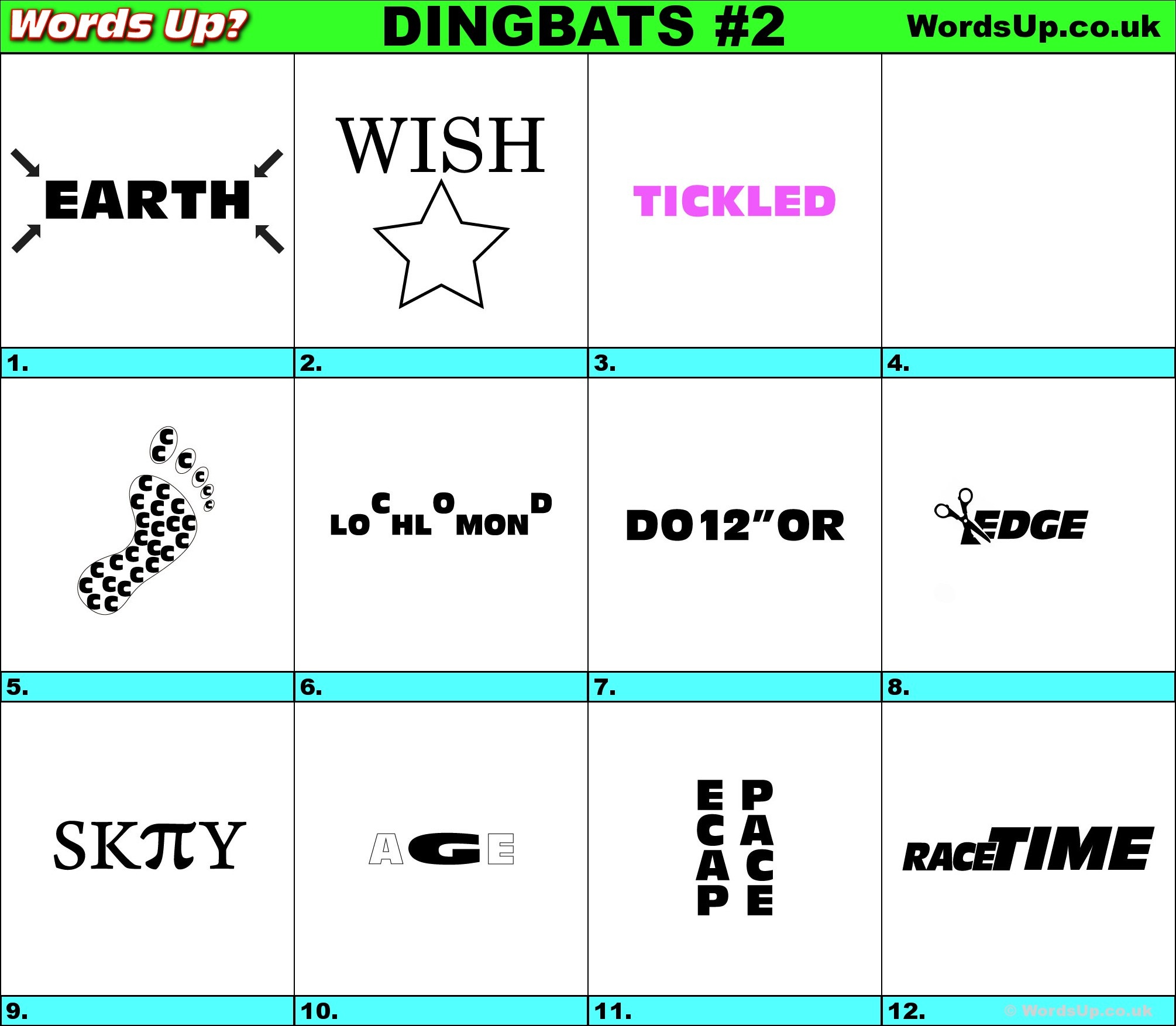 Words Up? Dingbat Puzzles - Free Printable Dingbats Puzzles - Free ...