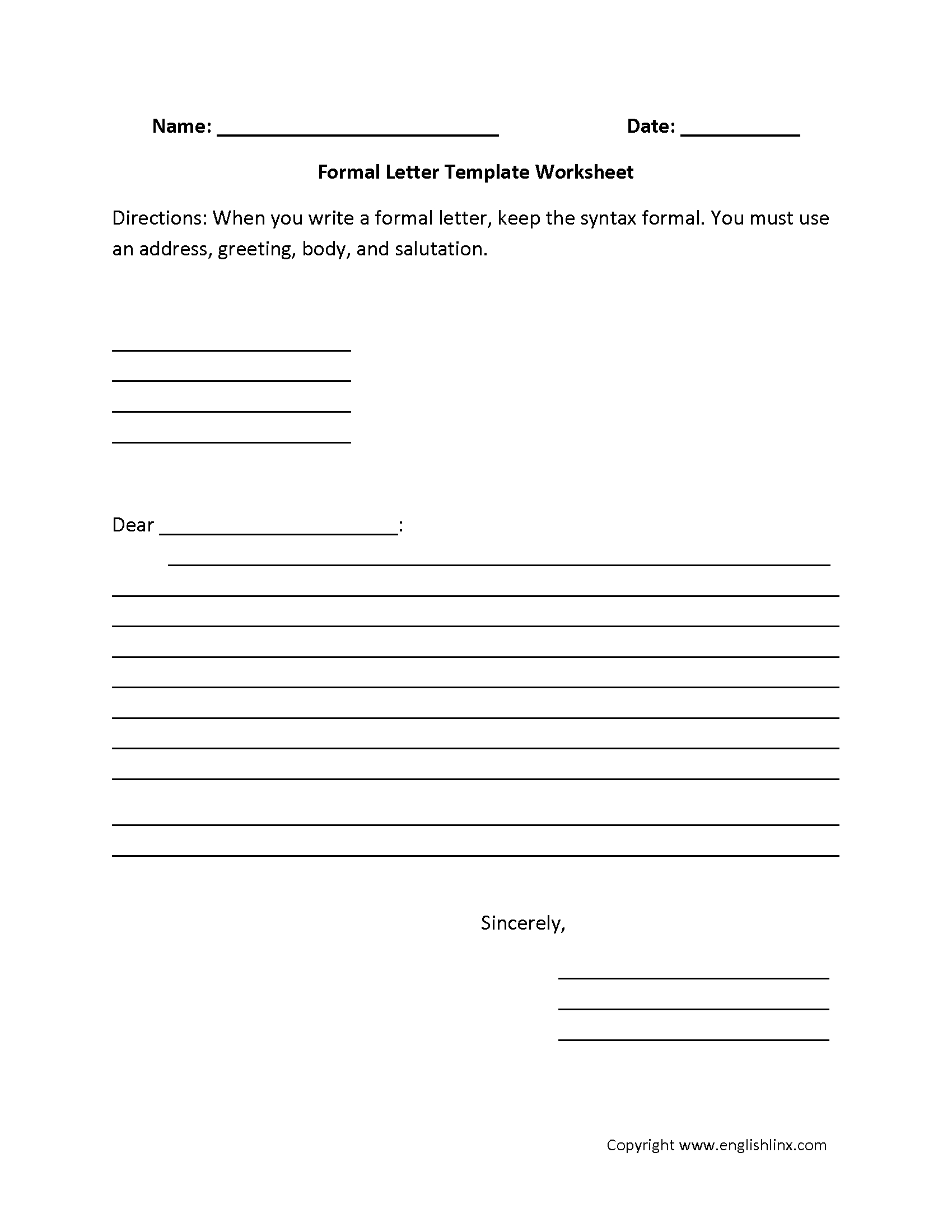 Writing Worksheets | Letter Writing Worksheets - Free Printable Letter Writing Worksheets
