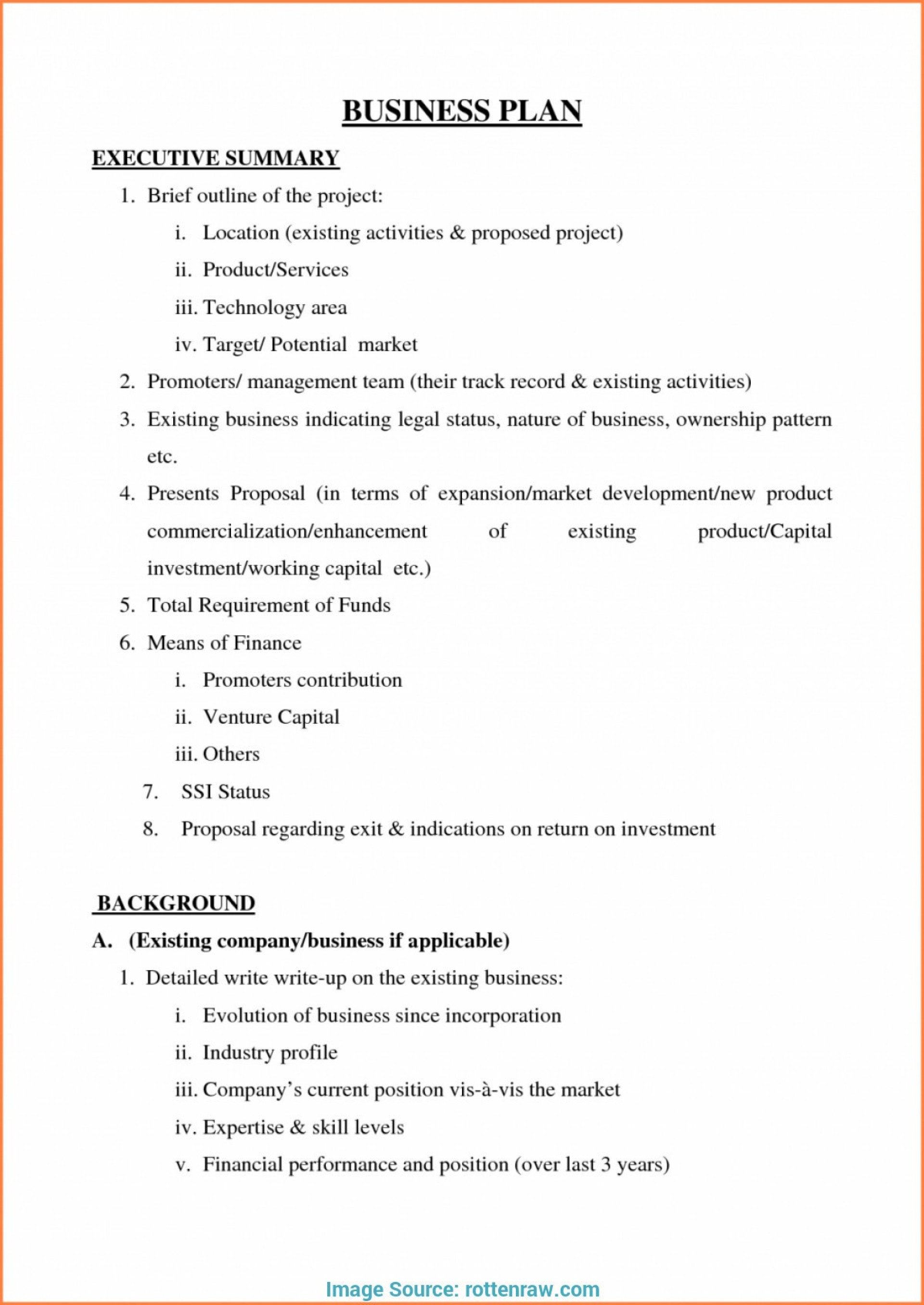 section of business plan that includes supporting documents