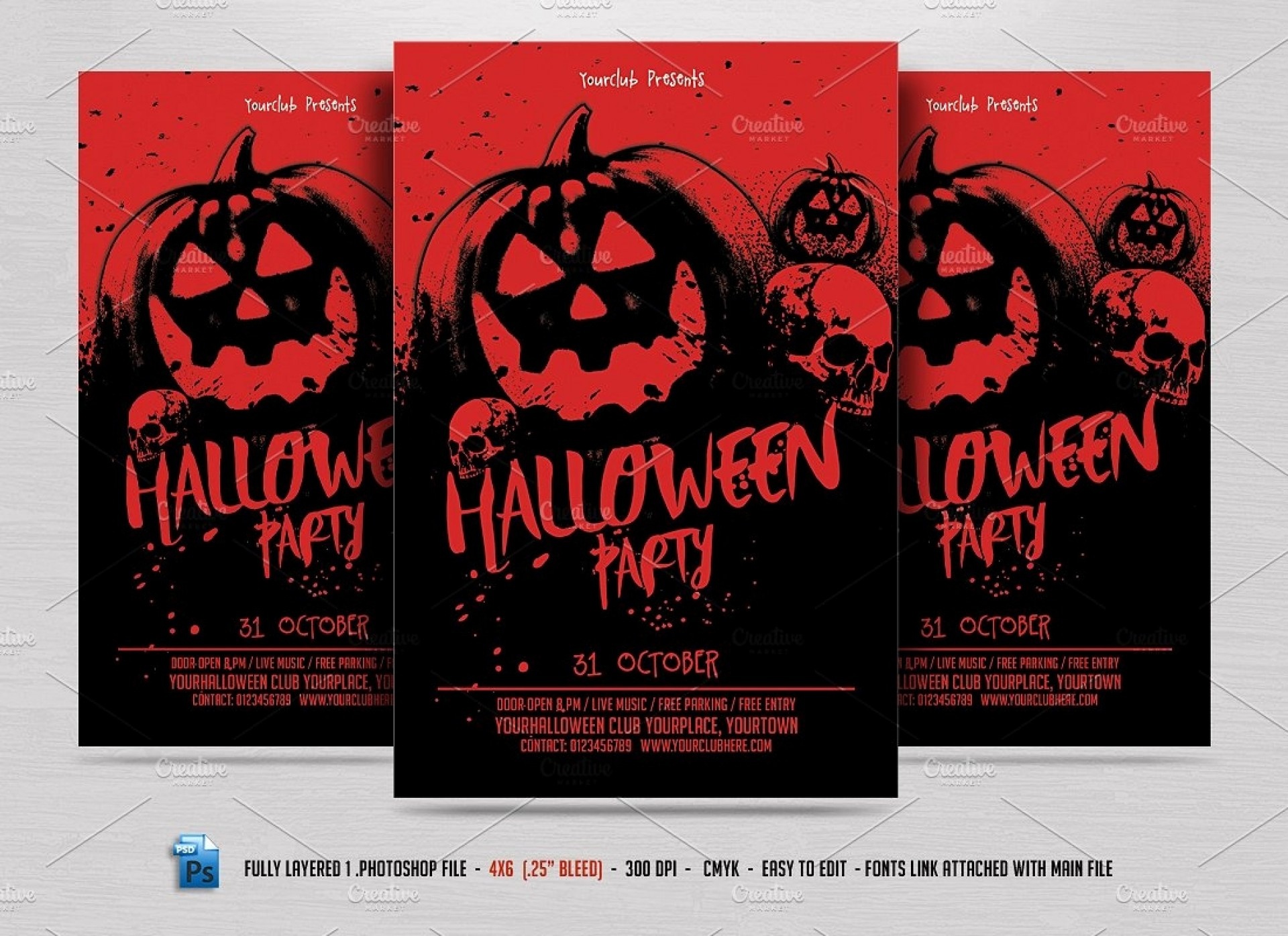004 Template Ideas Free Halloween Flyers Wondrous Templates Editable - Free Printable Halloween Flyer Templates