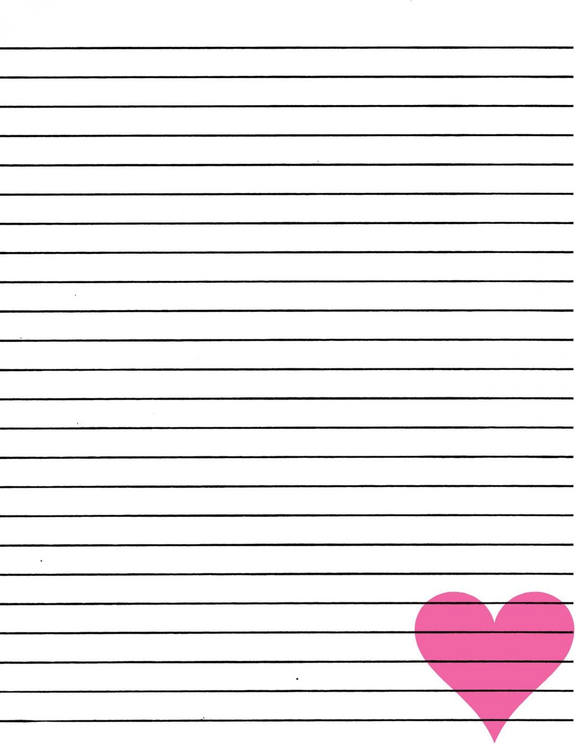 Lined Paper Template For Kids