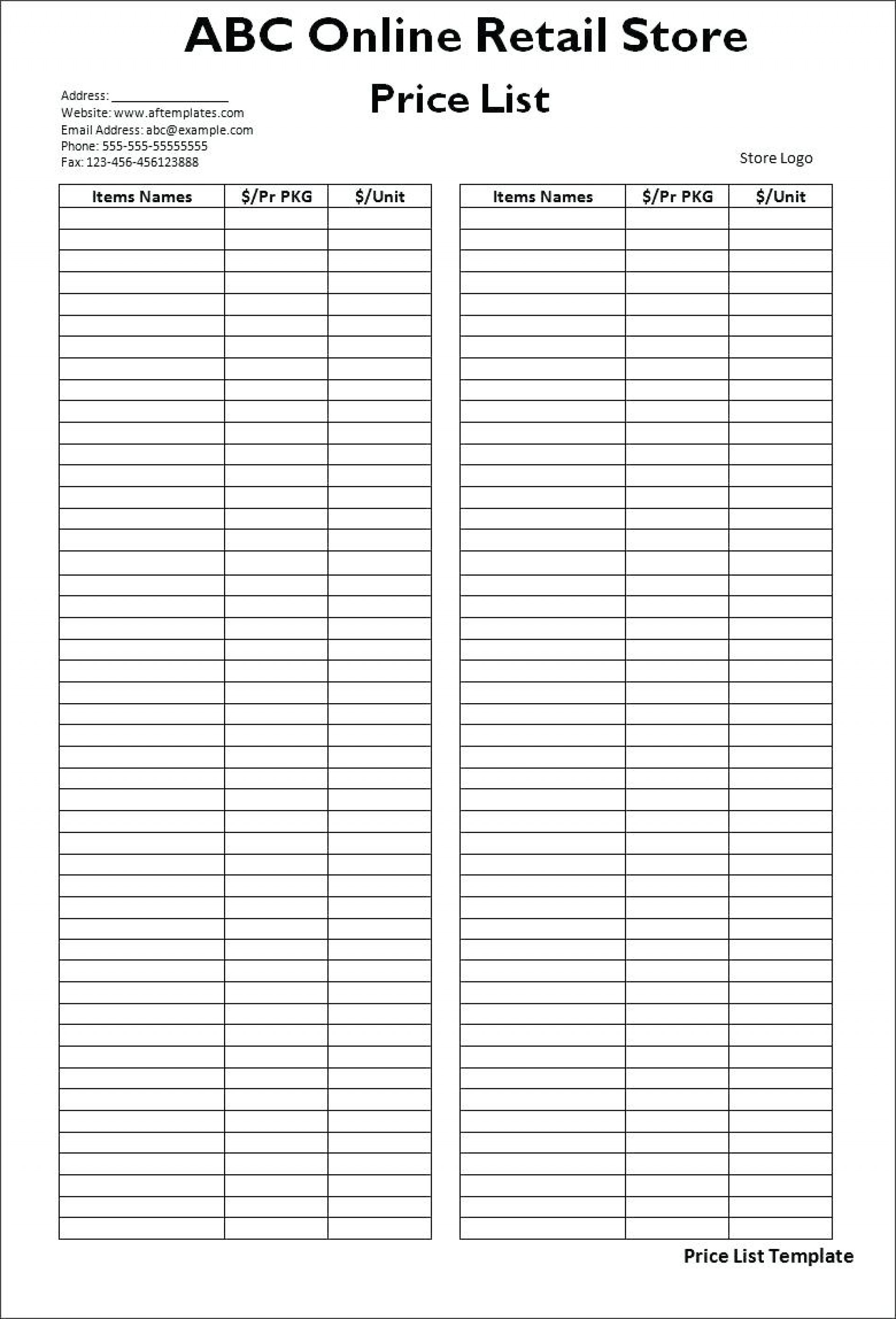 013 Medication List Form Blank Template Price Free Printable - Free Printable Medication List