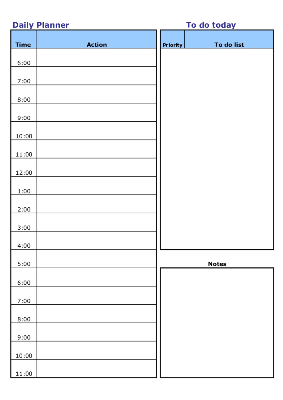 018 Template Ideas Printable Daily Schedule Wonderful Planner With - Free Printable Daily Schedule Chart