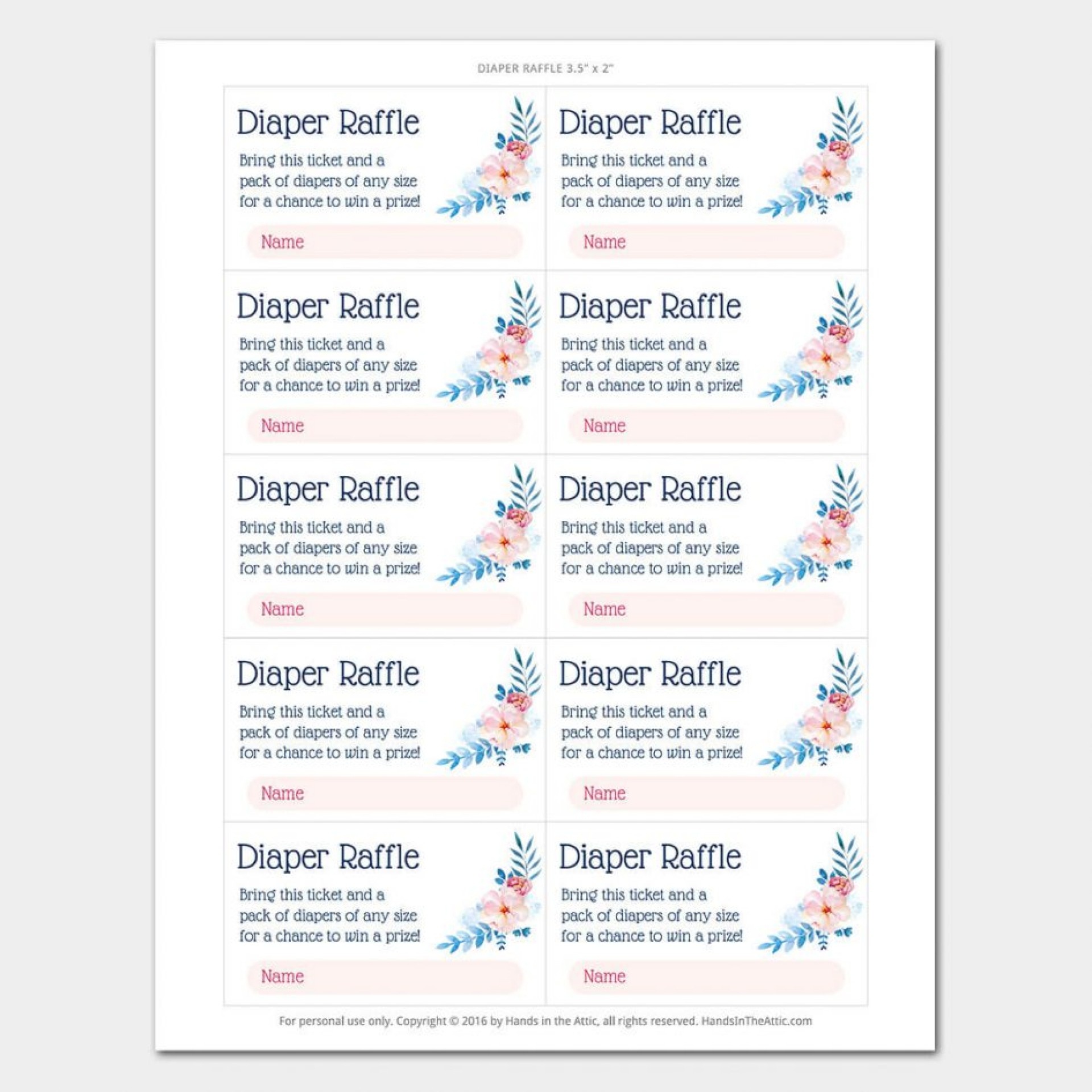 021 Baby Shower Raffle Tickets Template Choice Image Showers Ticket - Free Printable Diaper Raffle Tickets Elephant