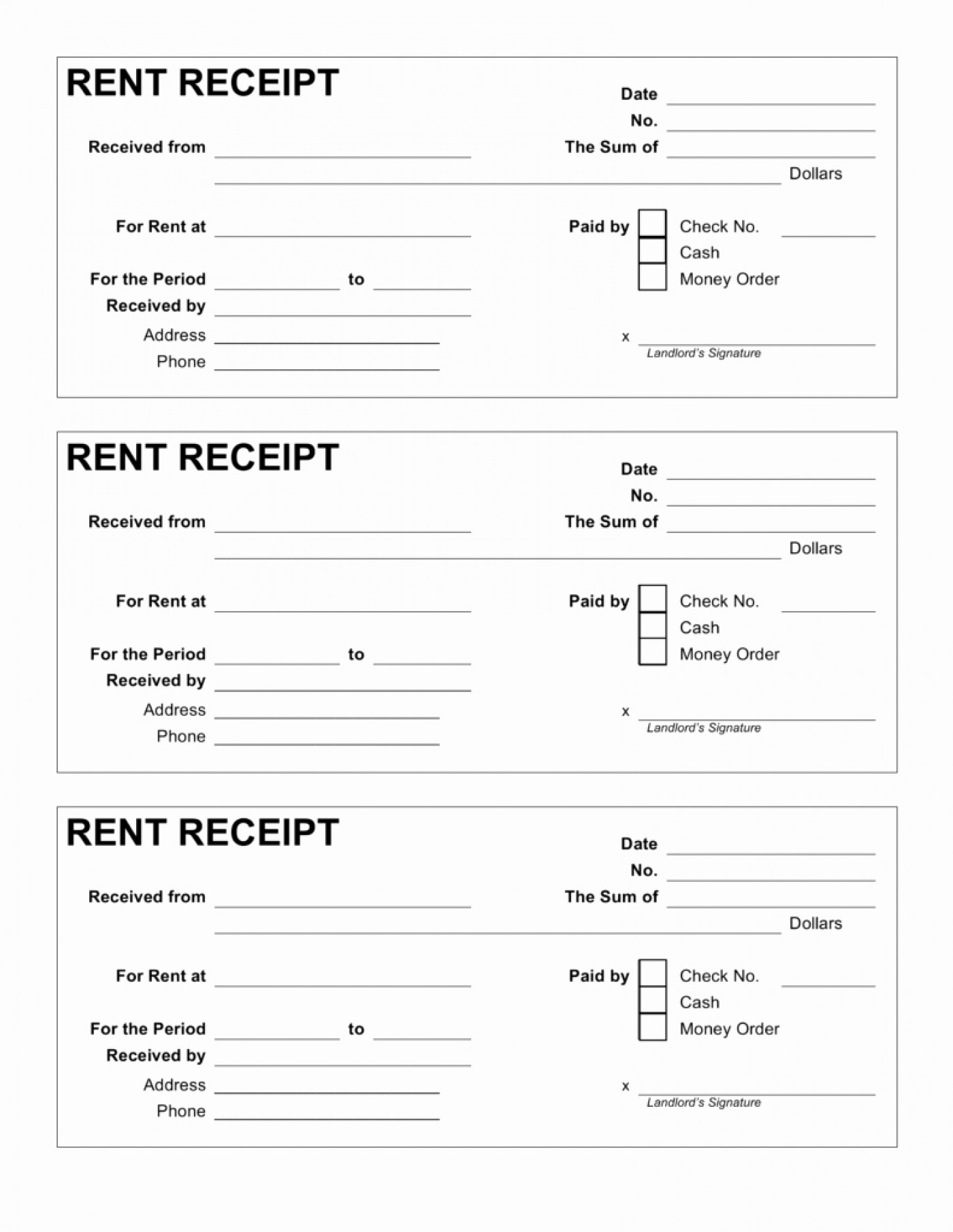 023 Template Ideas Free Printable Receipt Best Of Landlord Rent - Free Printable Rent Receipt