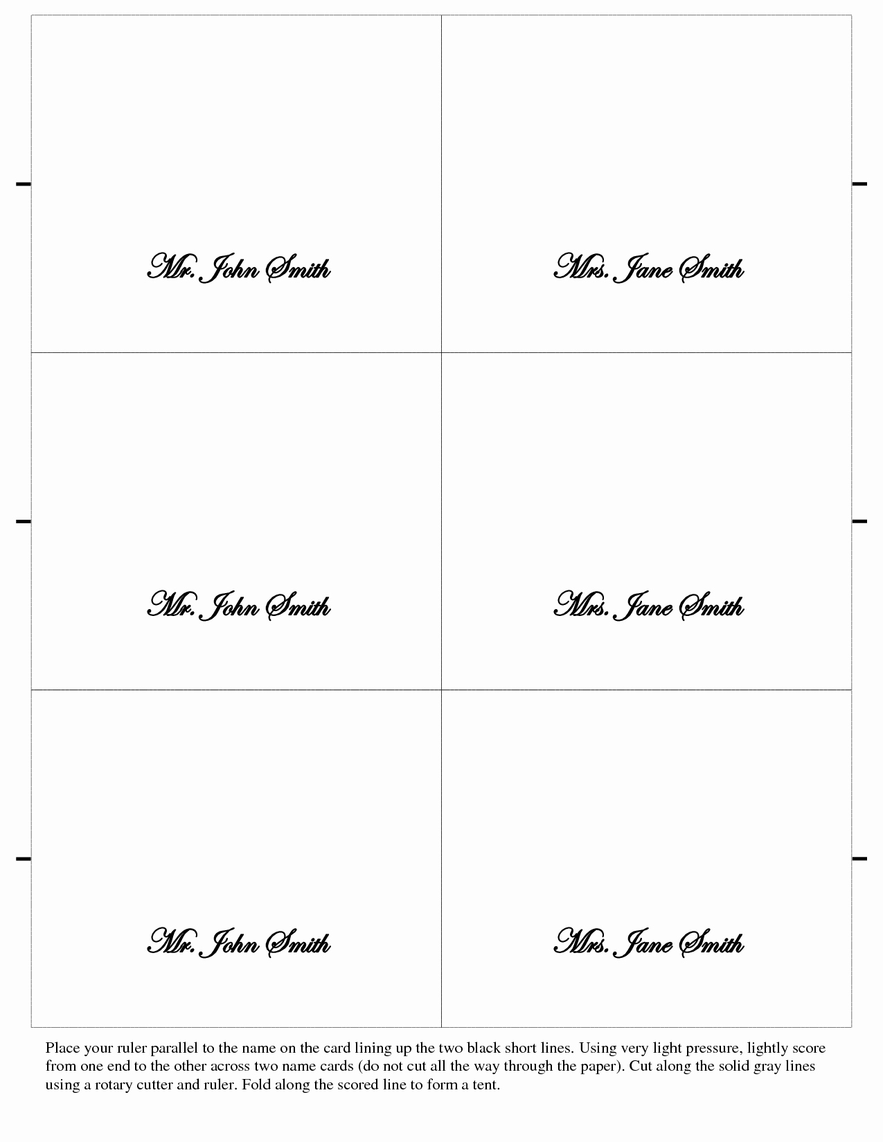 024 Free Printable Place Cards Template Ideas Blank Card Elegant - Free Printable Place Card Templates Christmas