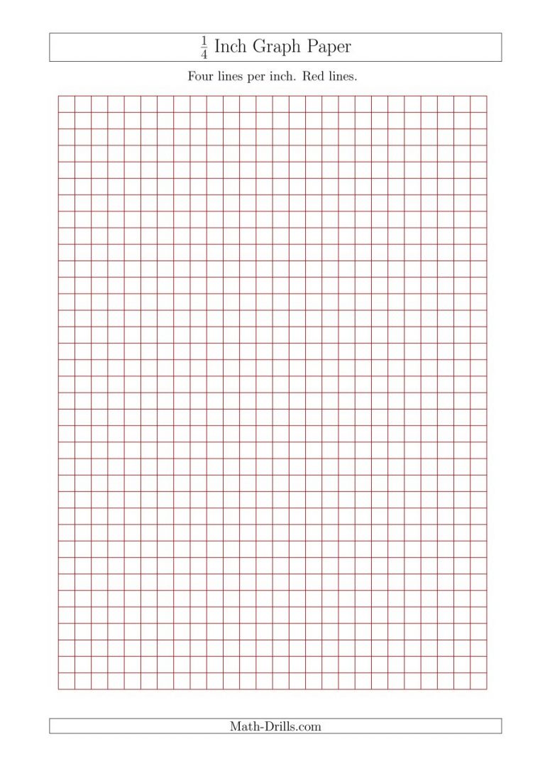 1 4 Inch Graph Paper To Print Demir.isoConsulting.co Half Inch