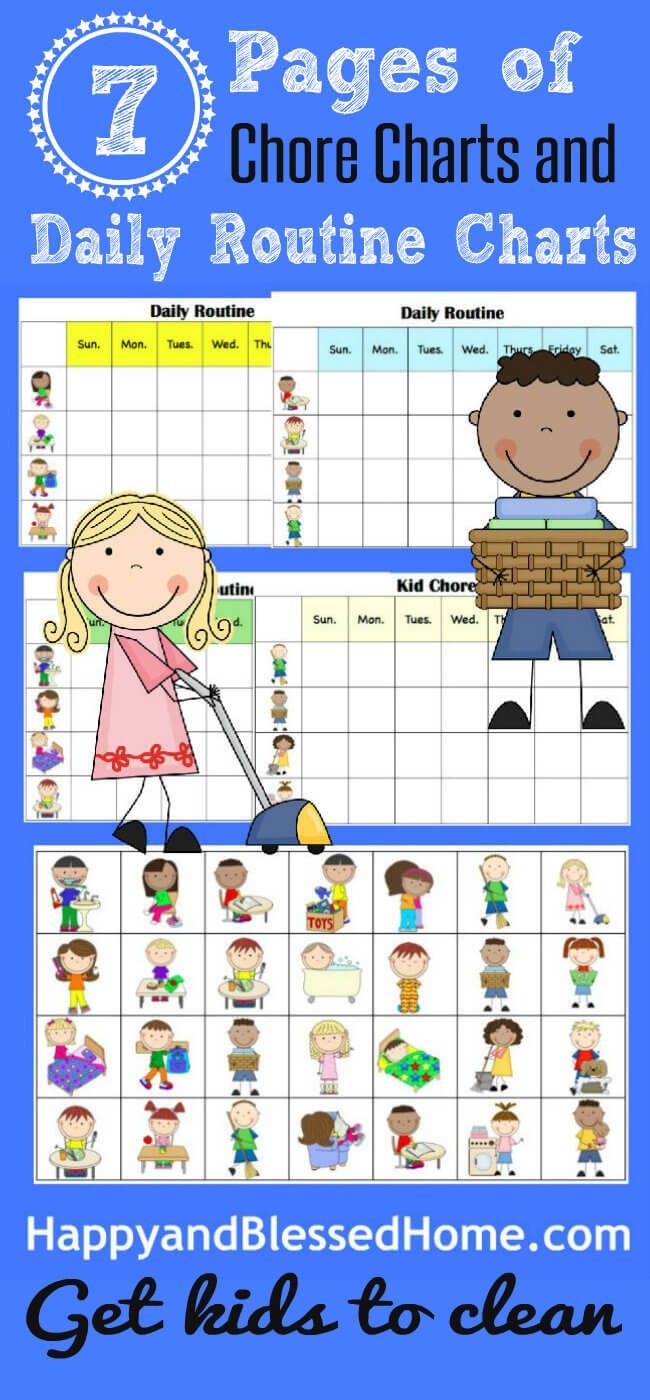10 Minutes To Clean And Free Printable Chore Charts For Kids - Free Printable Charts For Kids
