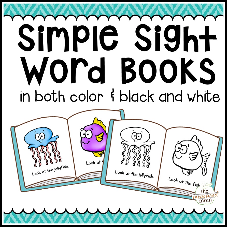 104 Simple Sight Word Books In Color &amp;amp; B/w - The Measured Mom - Free Printable Phonics Books For Kindergarten