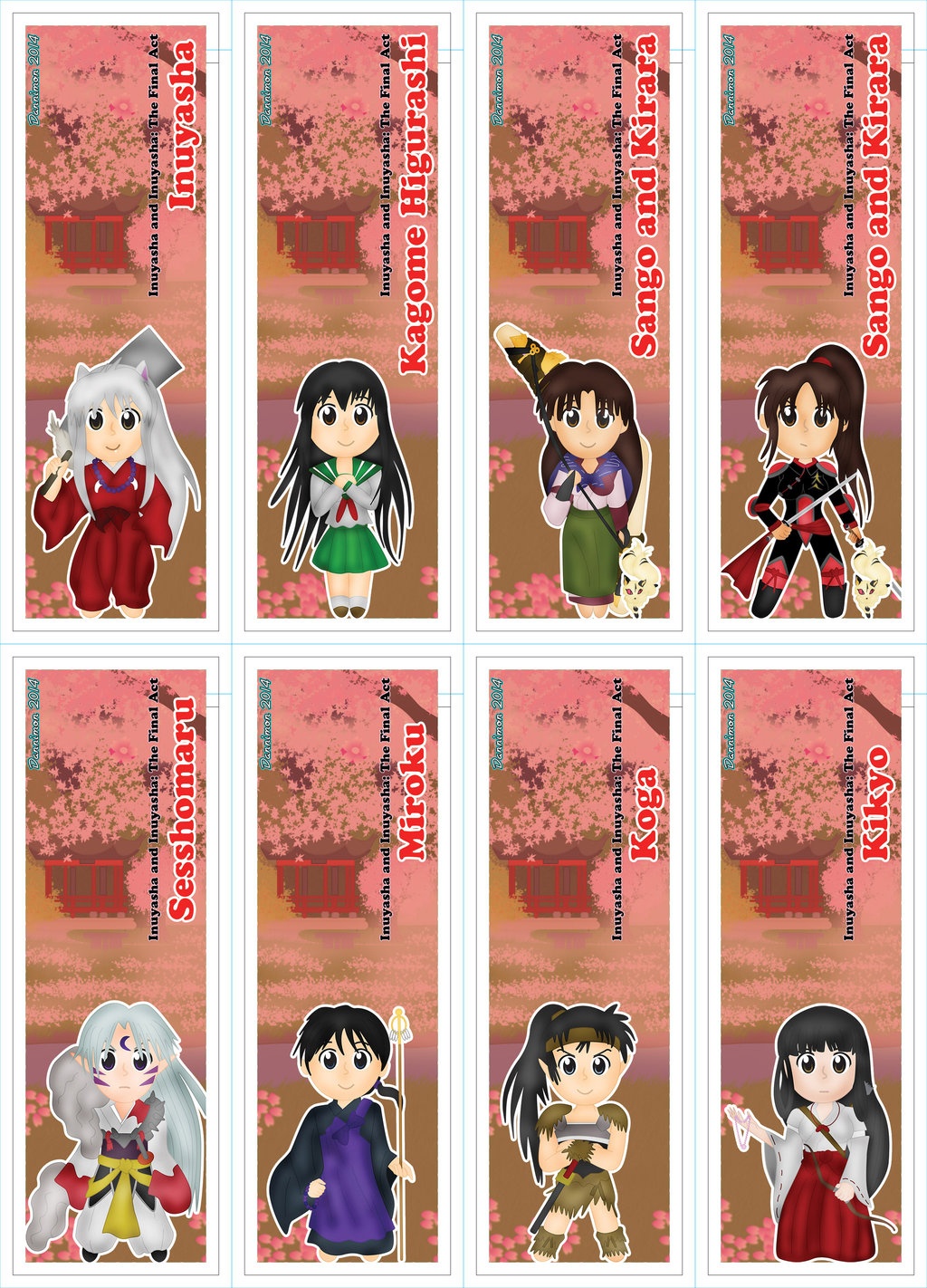 11 Best Photos Of Inuyasha Bookmarks Printable - Inuyasha Bookmark - Anime Bookmarks Printable For Free
