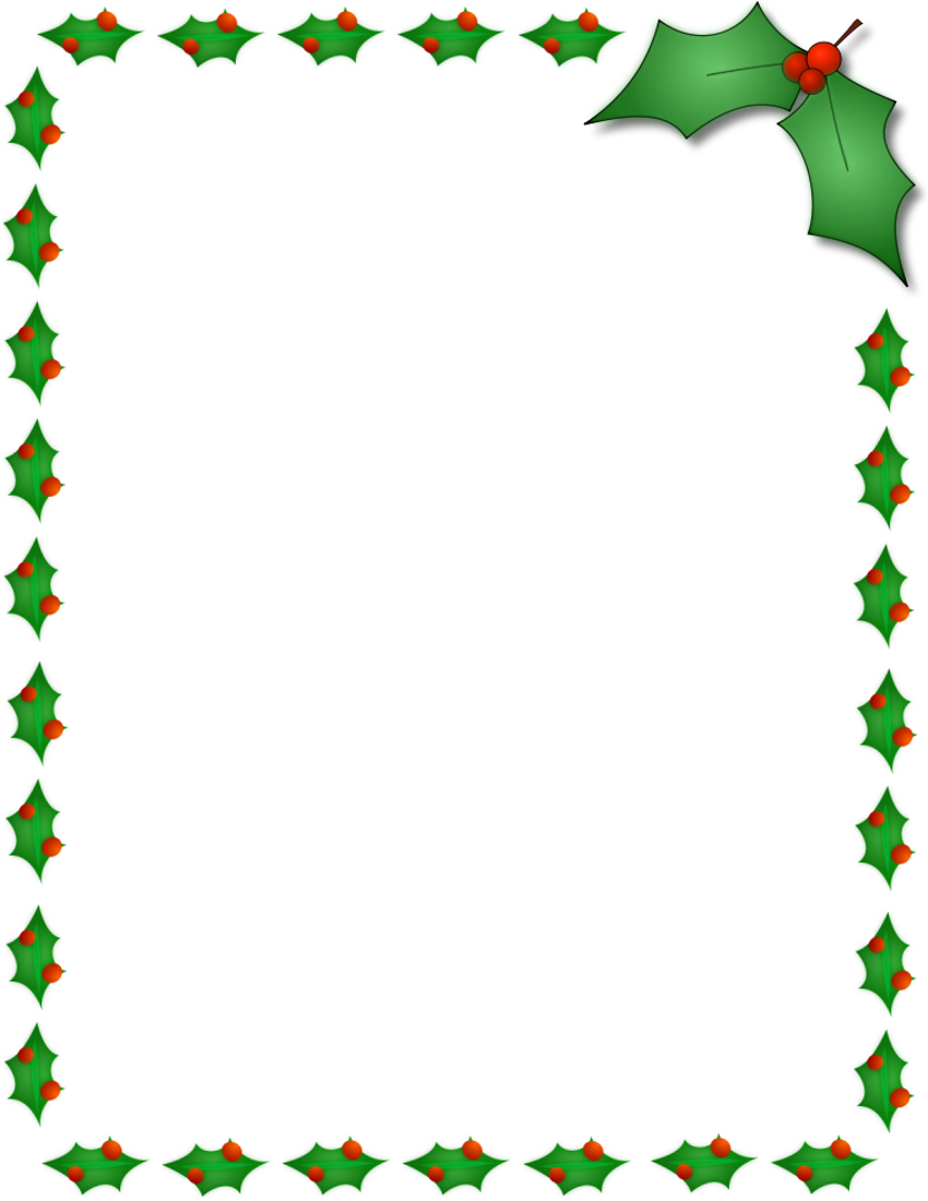 11 Free Christmas Border Designs Images - Holiday Clip Art Borders - Free Printable Page Borders Christmas