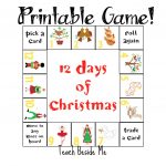 12 Days Of Christmas Printable Game – Teach Beside Me   Free Printable Christmas Board Games