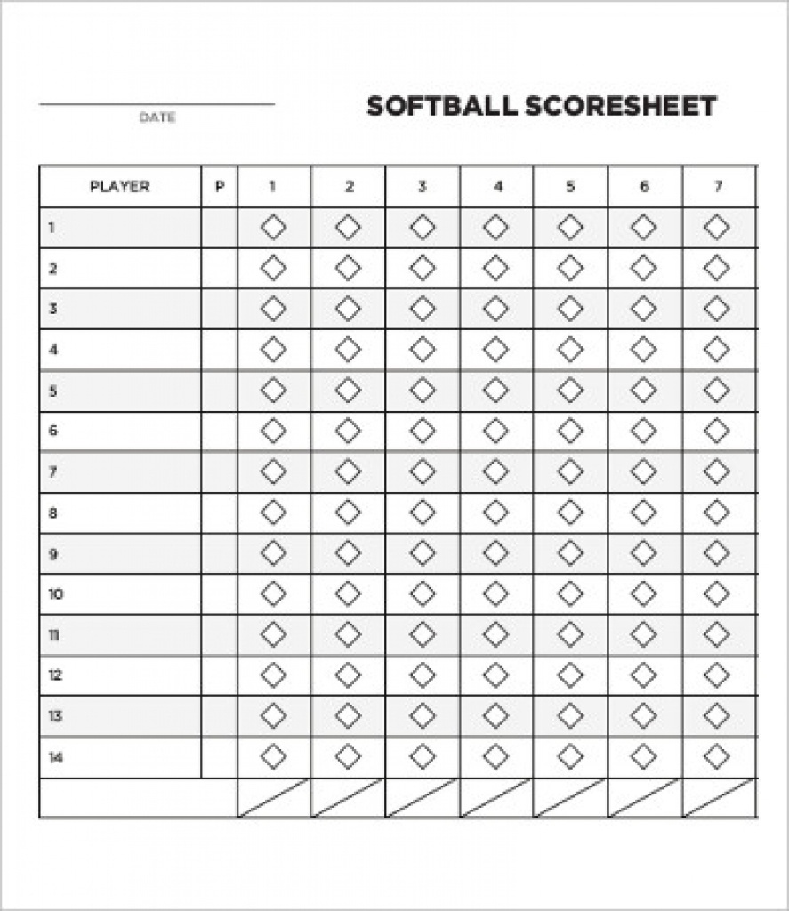 Printable Slow Pitch Softball Score Sheet Printable Word Searches 9140