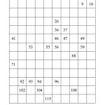 120 Chart Partially Filled (A)   Free Printable Blank 1 120 Chart
