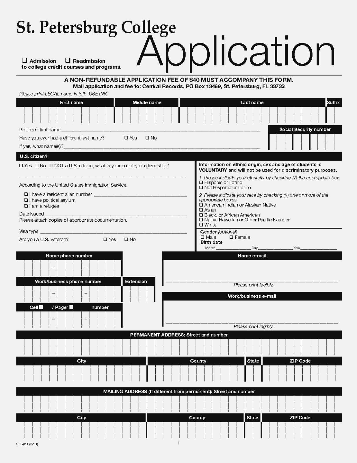 Free Printable Fafsa Application Form Free Printable