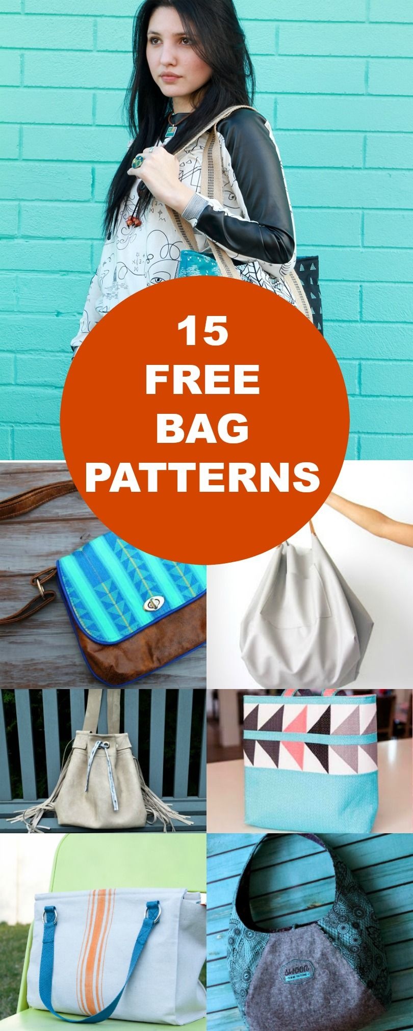 15 Free Bags Patterns | Sewing | Sewing Patterns Free, Free - Free Printable Purse Patterns To Sew