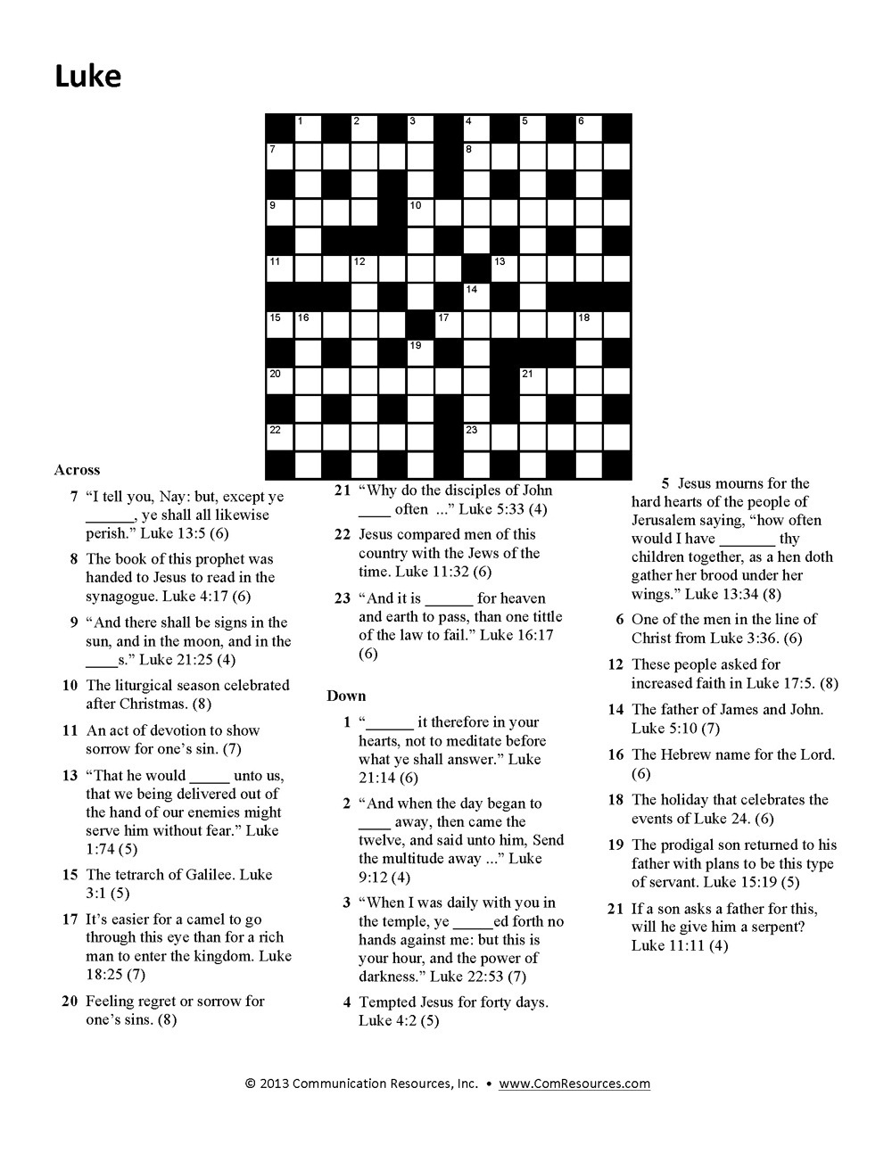 15 Fun Bible Crossword Puzzles | Kittybabylove - Christian Word Search Puzzles Free Printable