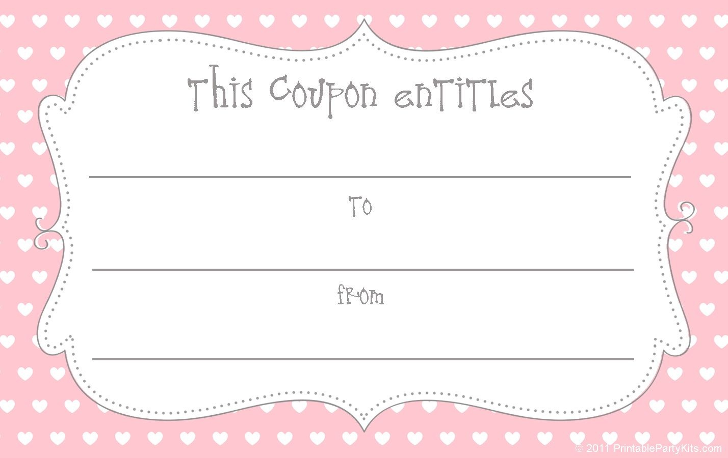 15 Sets Of Free Printable Love Coupons And Templates - Free Printable Love Coupons