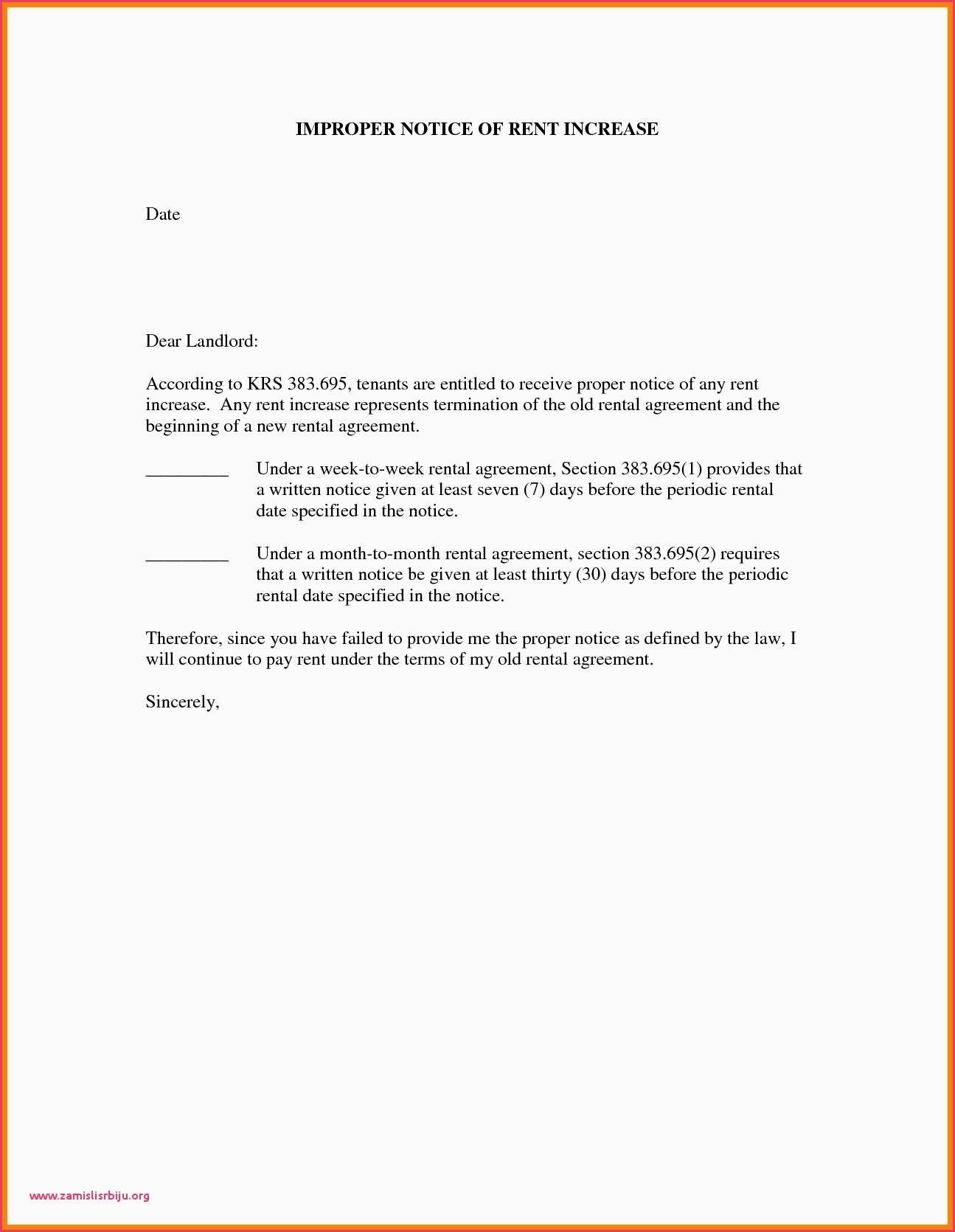 16 Rent Increase Letter To Tenant Template Collection - Letter Templates - Free Printable Rent Increase Letter