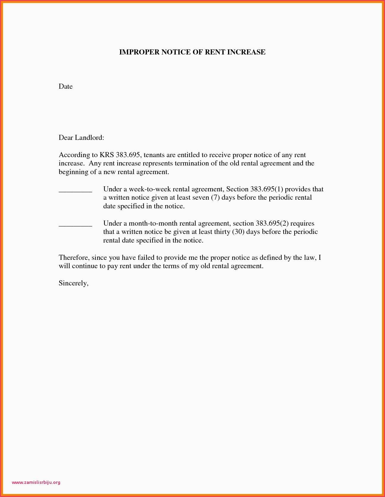 Free Printable Rent Increase Letter Free Printable