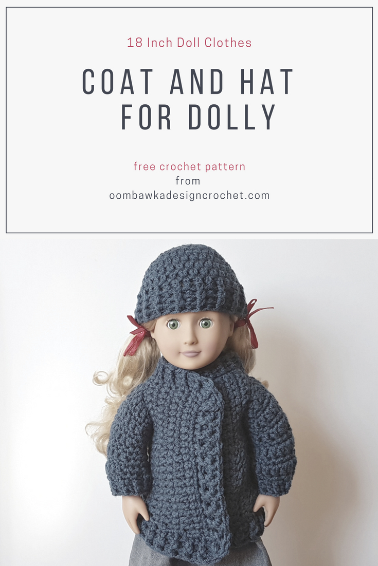 18 Inch Doll Clothes - Coat And Hat For Dolly | Dolls | Crochet Doll - Free Printable Crochet Doll Clothes Patterns For 18 Inch Dolls
