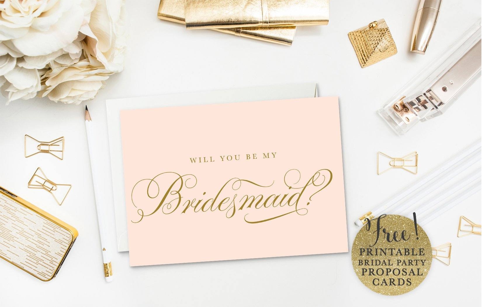 19 Free, Printable Will You Be My Bridesmaid? Cards - Will You Be My Bridesmaid Free Printable