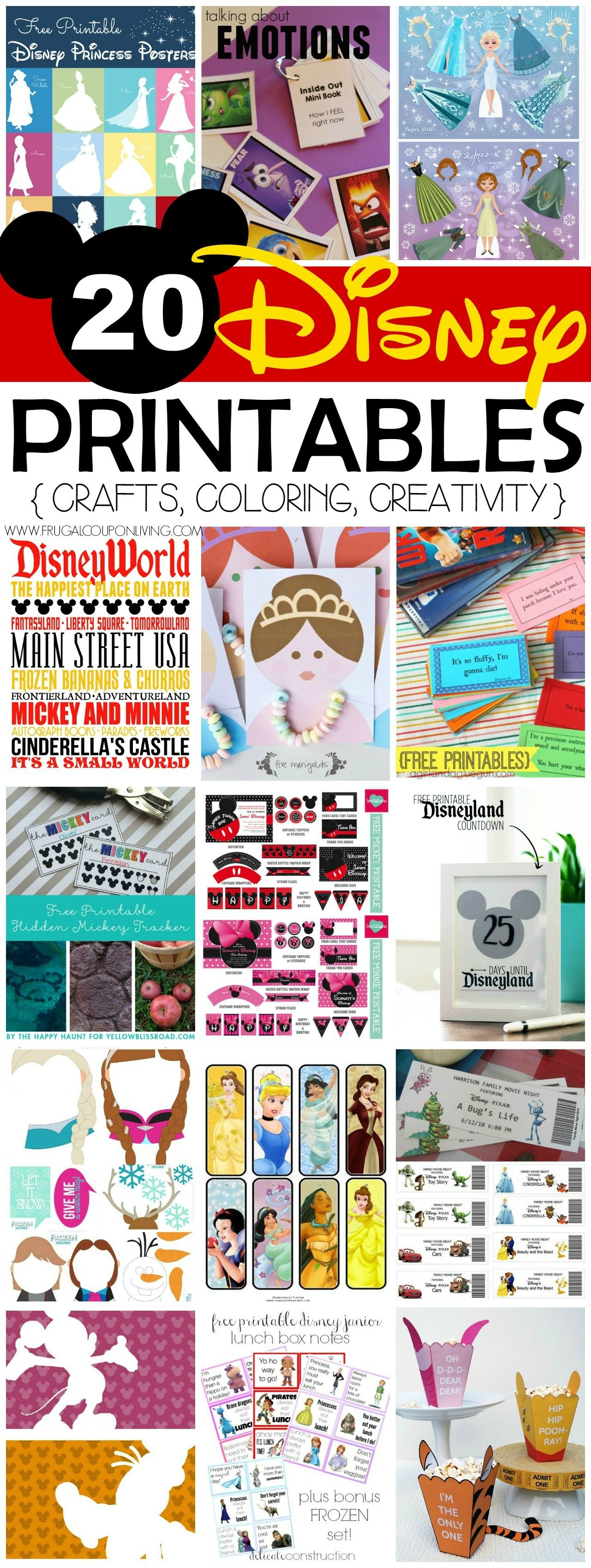 20 Free Disney Printables - Crafts, Coloring, Creativity | Disney - Free Printable Disney Stories
