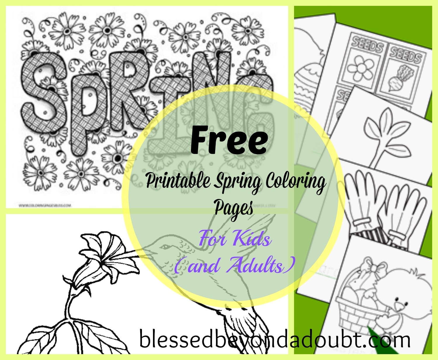20 + Free Printable Spring Coloring Sheets For Kids (And Adults - Spring Coloring Sheets Free Printable