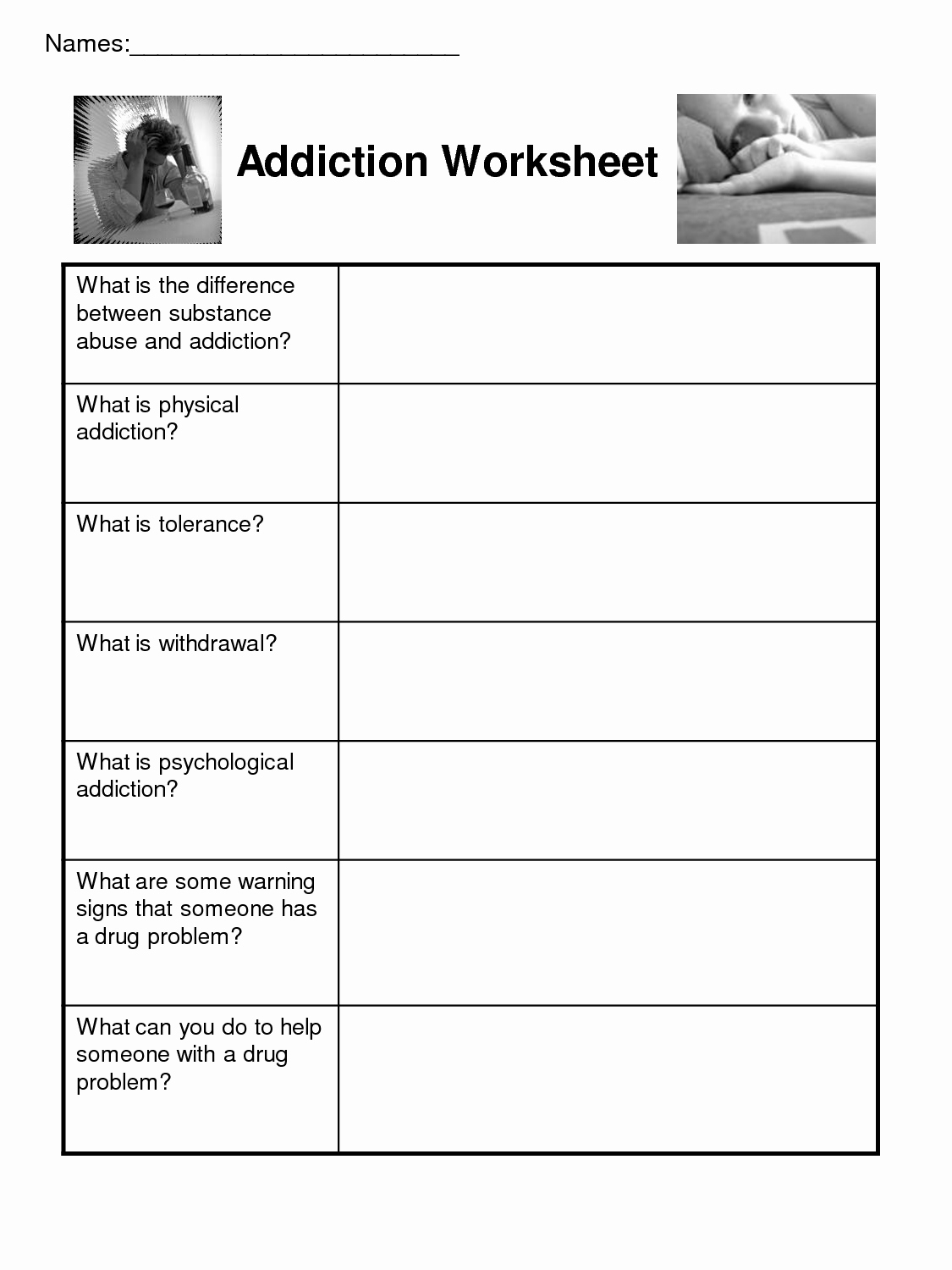 20 Group Therapy Worksheets For Substance Abuse – Diocesisdemonteria - Free Printable Therapy Worksheets